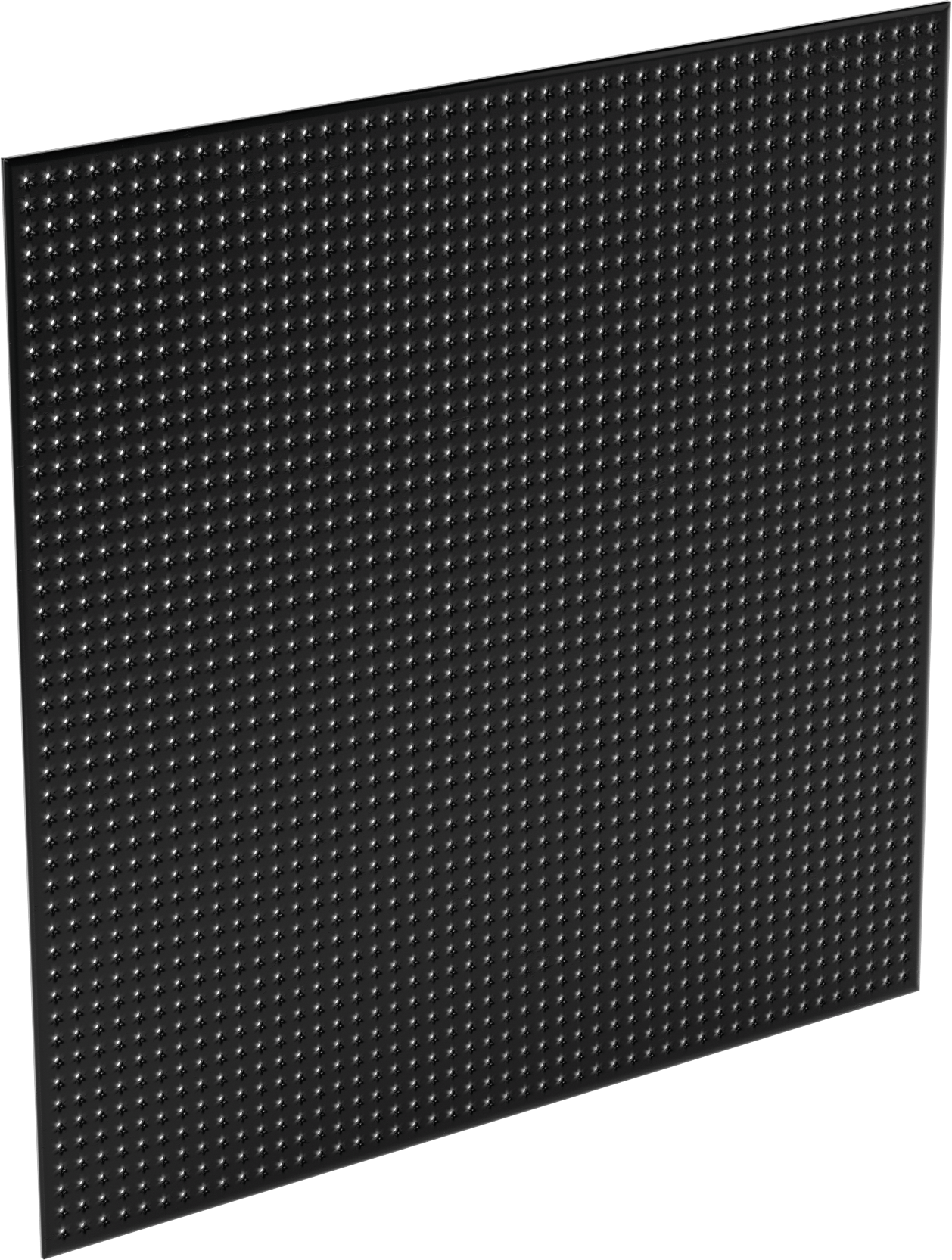 Siyah Plastik Delikli Pano, 9/32" Çaplı Delikler, 48" x 48"