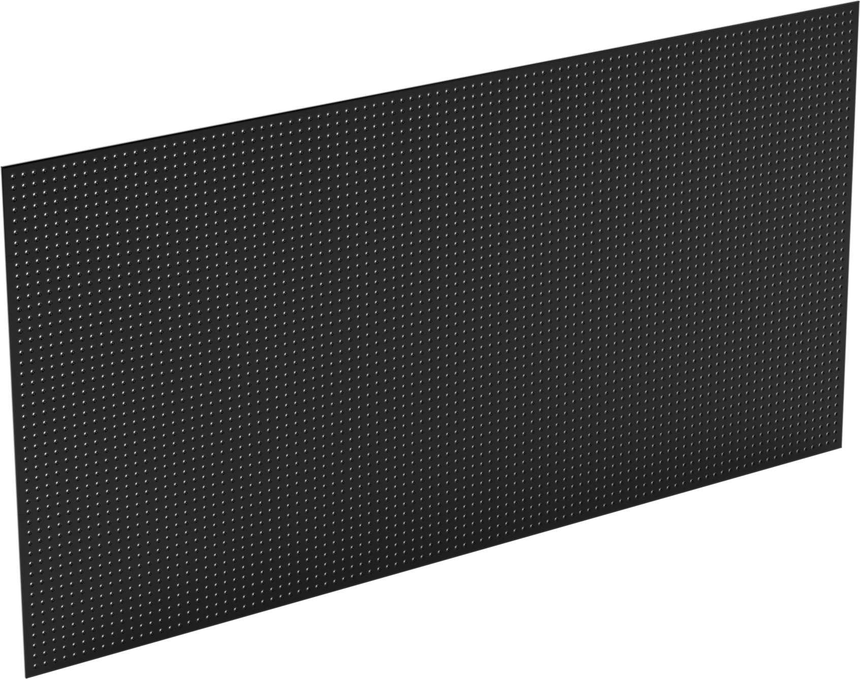 Siyah Plastik Delikli Pano, 9/32" Çaplı Delikler, 96" x 48"