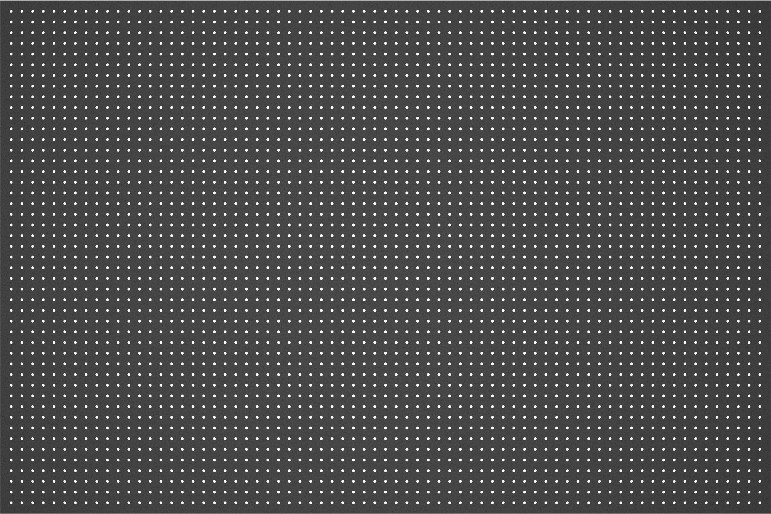 Siyah Plastik Delikli Pano, 9/32" Çaplı Delikler, 72" x 48"