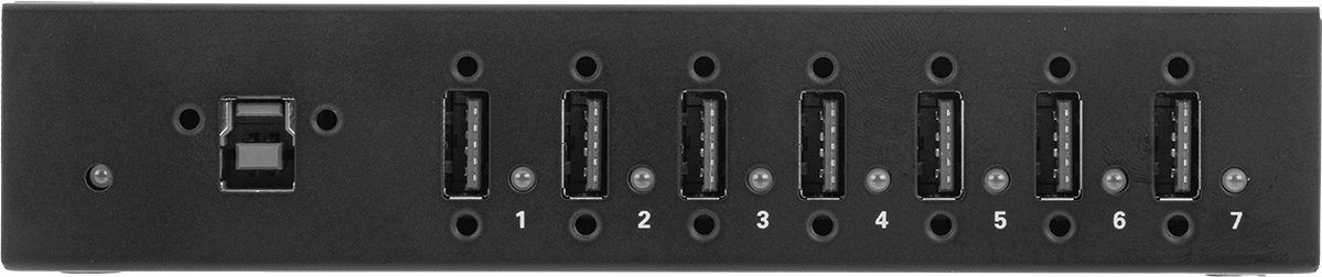 DIN Raylı USB Hub, 1 Erkek USB A x 7 Dişi USB A Bağlantısı, USB Standart 3.2 Gen 1