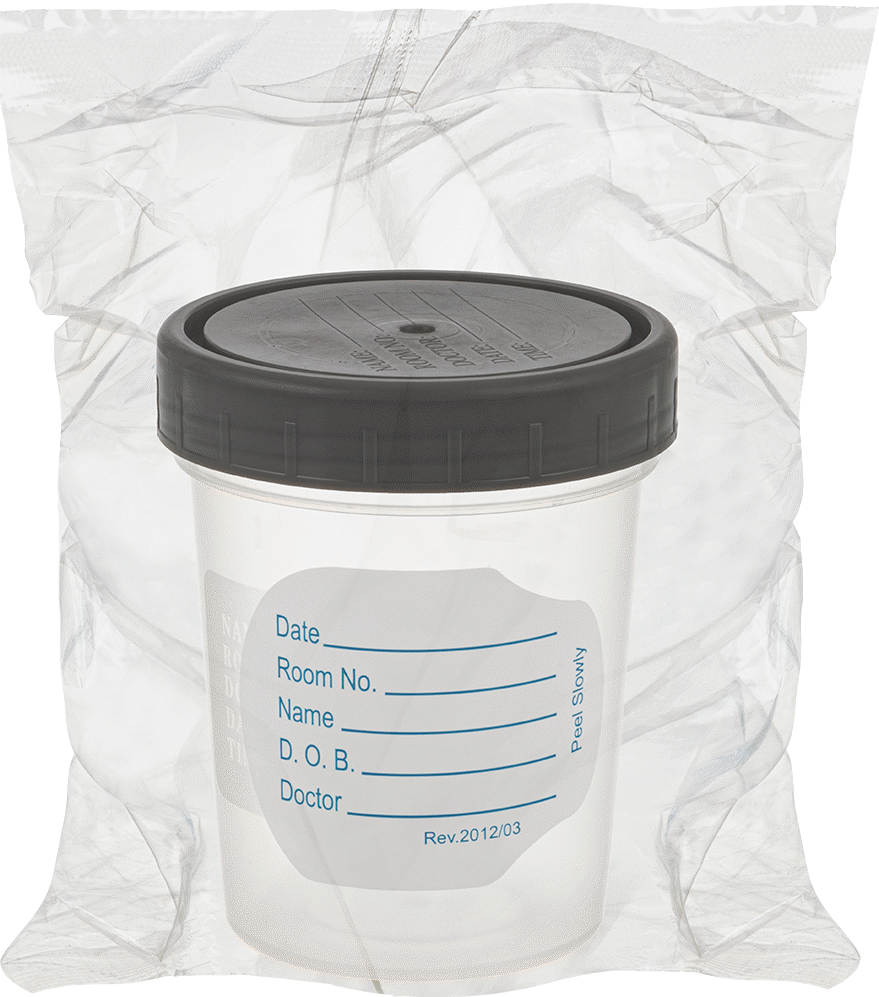 Steril Tek Kullanımlık Plastik Kavanoz, 4 FL oz/120 ml Kapasite