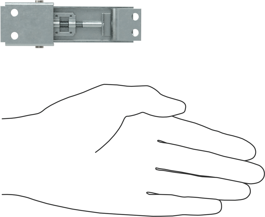 Ayarlanabilir Tutamaklı Çekme Mandalı, Çinko Kaplı Çelik, 4-1/4“ Uzunluk x 1-5/16” Genişlik