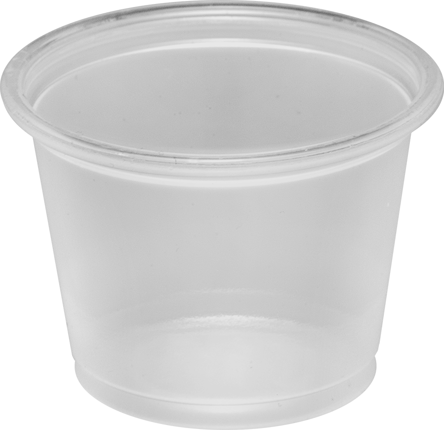 1 FL. oz. Kapasiteli Tek Kullanımlık Plastik Numune Bardakları