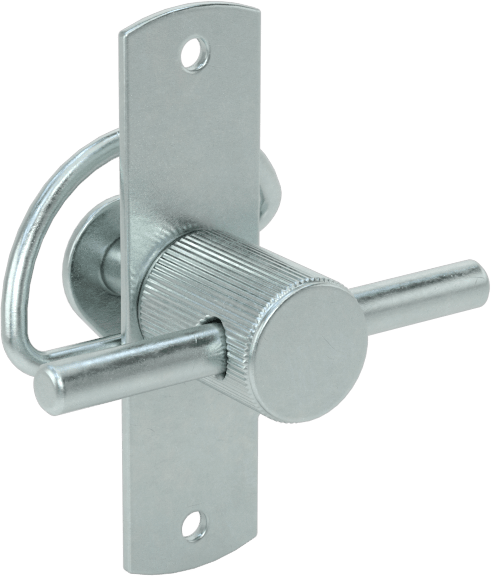 Yaylı Kam Mandalı, T-Saplı, Çinko Kaplı Çelik, 1/4" Maksimum Kalınlık için