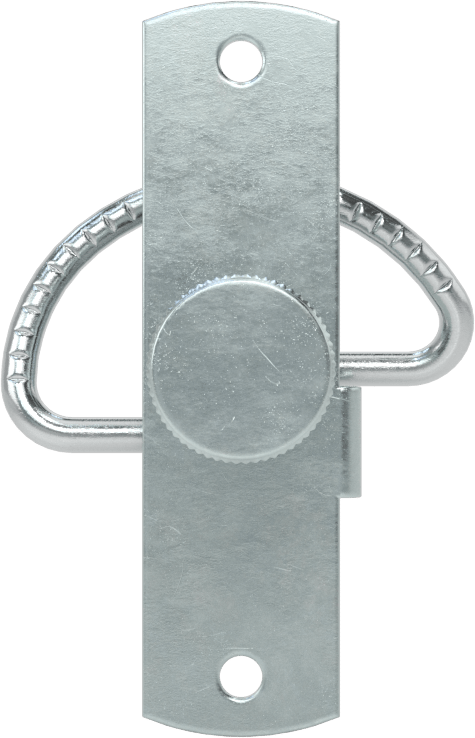 Yaylı Kam Mandalı, Topuzlu, Çinko Kaplı Çelik, 3/8" Kalınlık için, Tırtıklı Yay