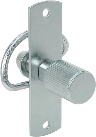 Yaylı Kam Mandalı, Topuzlu, Çinko Kaplı Çelik, 3/8" Kalınlık için, Tırtıklı Yay