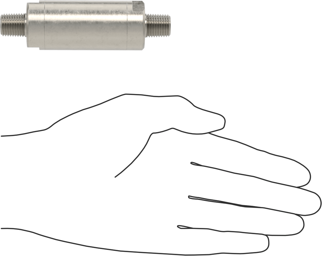 Floroelastomer Pistonlu 316 Paslanmaz Çelik Çek Valf, Lastik Yaylı Piston ile, 1/4 NPT Erkek