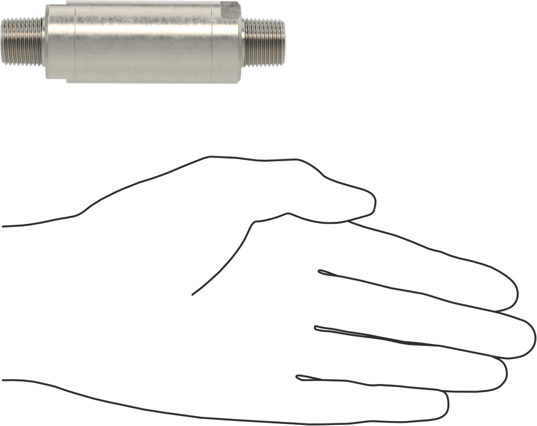 Floroelastomer Pistonlu 316 Paslanmaz Çelik Çek Valf, Lastik Yaylı Piston ile, 3/8 NPT Erkek