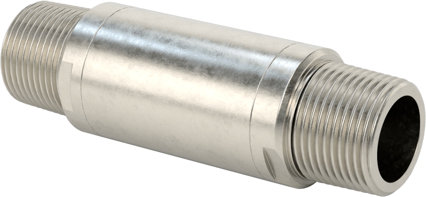 Floroelastomer Pistonlu 316 Paslanmaz Çelik Çek Valf, Lastik Yaylı Piston ile, 3/4 NPT Erkek