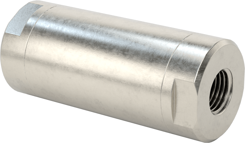 Floroelastomer Pistonlu 316 Paslanmaz Çelik Çek Valf, Yaylı, 1/4 BSPP Dişi Konektör