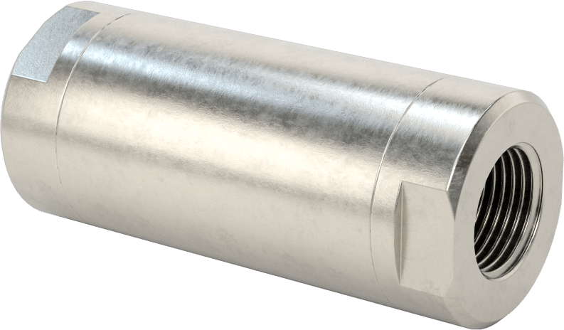 Floroelastomer Pistonlu 316 Paslanmaz Çelik Çek Valf, Yaylı, 3/8 BSPP Dişi Konektör