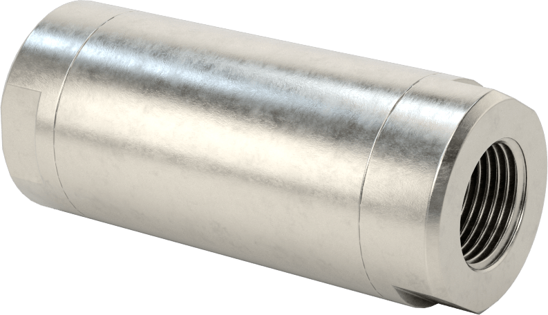 Floroelastomer Pistonlu 316 Paslanmaz Çelik Çek Valf, Yaylı, 3/8 BSPP Dişi Konektör