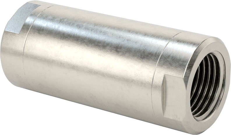Floroelastomer Pistonlu 316 Paslanmaz Çelik Çek Valf, Yaylı, 1/2 BSPP Dişi Konektör
