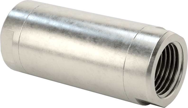 Floroelastomer Pistonlu 316 Paslanmaz Çelik Çek Valf, Yaylı, 1/2 BSPP Dişi Konektör
