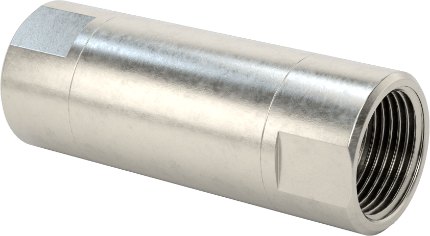 Floroelastomer Pistonlu 316 Paslanmaz Çelik Çek Valf, Yaylı, 3/4 BSPP Dişi Konektör