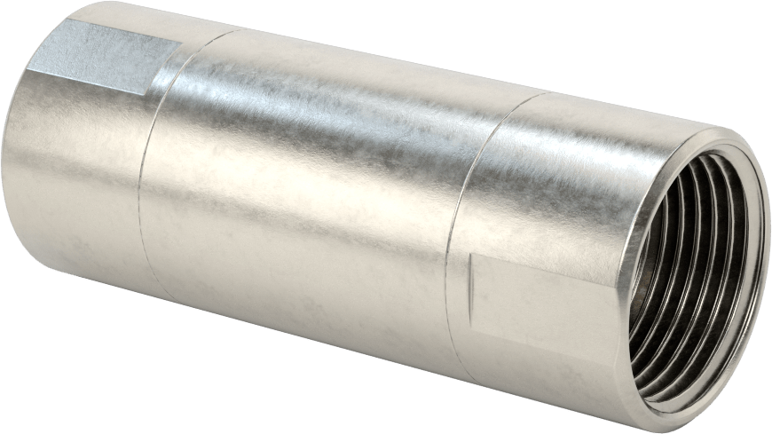 Floroelastomer Pistonlu 316 Paslanmaz Çelik Çek Valf, Yaylı, 1 BSPP Dişi Konektör