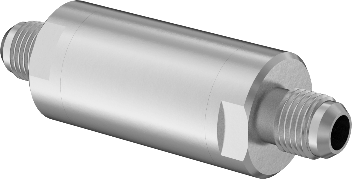 Floroelastomer Pistonlu 316 Paslanmaz Çelik Çek Valf, Yaylı, 9/16"-18 UN/UNF (JIC) Erkek Konektör