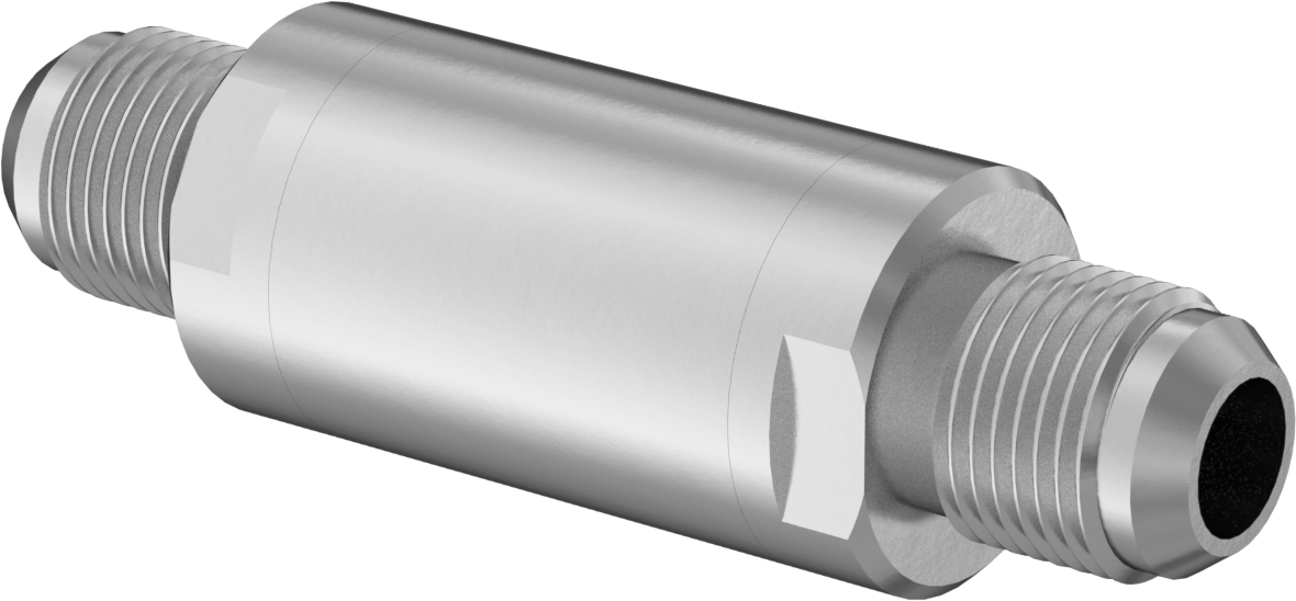 Floroelastomer Pistonlu 316 Paslanmaz Çelik Çek Valf, Yaylı, 3/4"-16 UN/UNF (JIC) Erkek Konektör