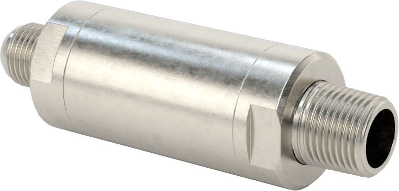 Floroelastomer Pistonlu 316 Paslanmaz Çelik Çek Valf, Yaylı, 9/16"-18 UN/UNF (JIC) x 3/8 NPT Erkek