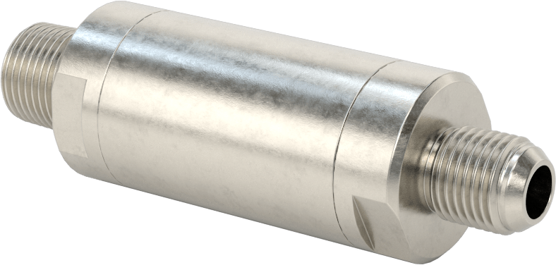 Floroelastomer Pistonlu 316 Paslanmaz Çelik Çek Valf, Yaylı, 9/16"-18 UN/UNF (JIC) x 3/8 NPT Erkek