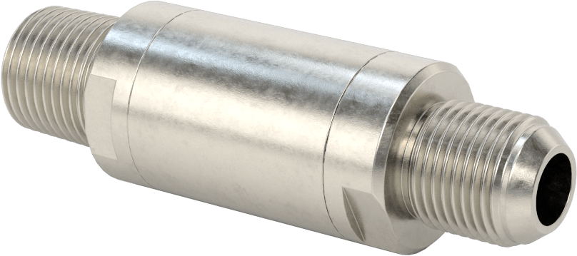 Floroelastomer Pistonlu 316 Paslanmaz Çelik Çek Valf, Yaylı, 3/4"-16 UN/UNF (JIC) x 1/2 NPT Erkek