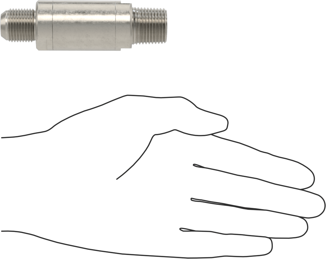 Floroelastomer Pistonlu 316 Paslanmaz Çelik Çek Valf, Yaylı, 3/4"-16 UN/UNF (JIC) x 1/2 NPT Erkek
