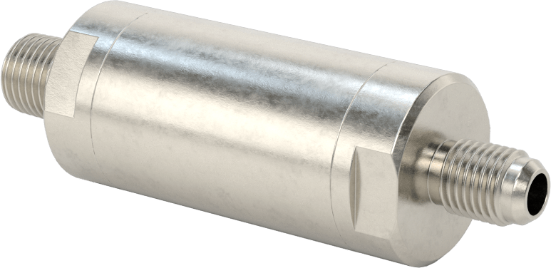 Floroelastomer Pistonlu 316 Paslanmaz Çelik Çek Valf, Yaylı, 1/4 NPT Erkek x 7/16"-20 UN/UNF (JIC)