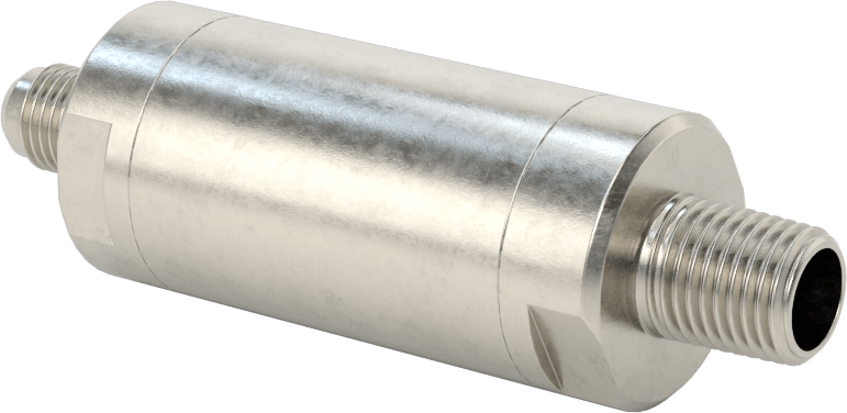 Floroelastomer Pistonlu 316 Paslanmaz Çelik Çek Valf, Yaylı, 1/4 NPT Erkek x 7/16"-20 UN/UNF (JIC)