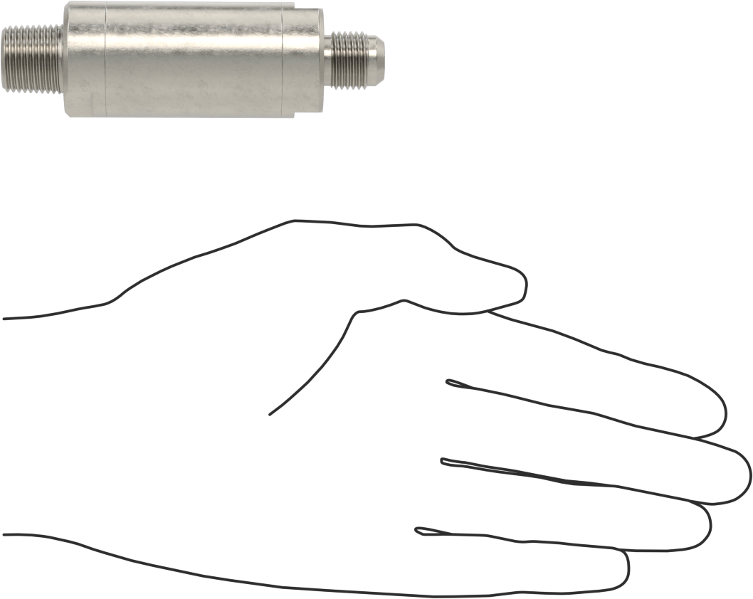Floroelastomer Pistonlu 316 Paslanmaz Çelik Çek Valf, Yaylı, 3/8 NPT Erkek x 9/16"-18 UN/UNF (JIC