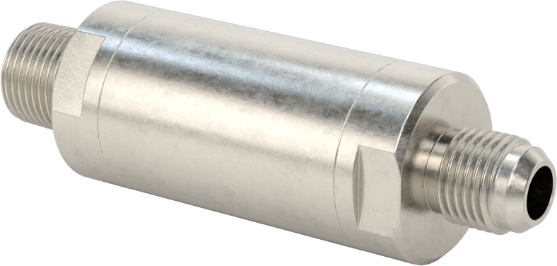 Floroelastomer Pistonlu 316 Paslanmaz Çelik Çek Valf, Yaylı, 3/8 NPT Erkek x 9/16"-18 UN/UNF (JIC