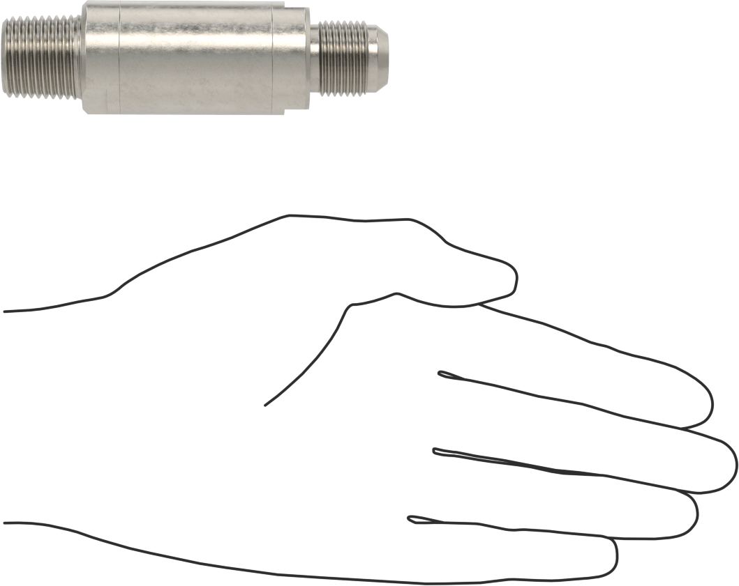 Floroelastomer Pistonlu 316 Paslanmaz Çelik Çek Valf, Yaylı, 1/2 NPT Erkek x 3/4"-16 UN/UNF (JIC)