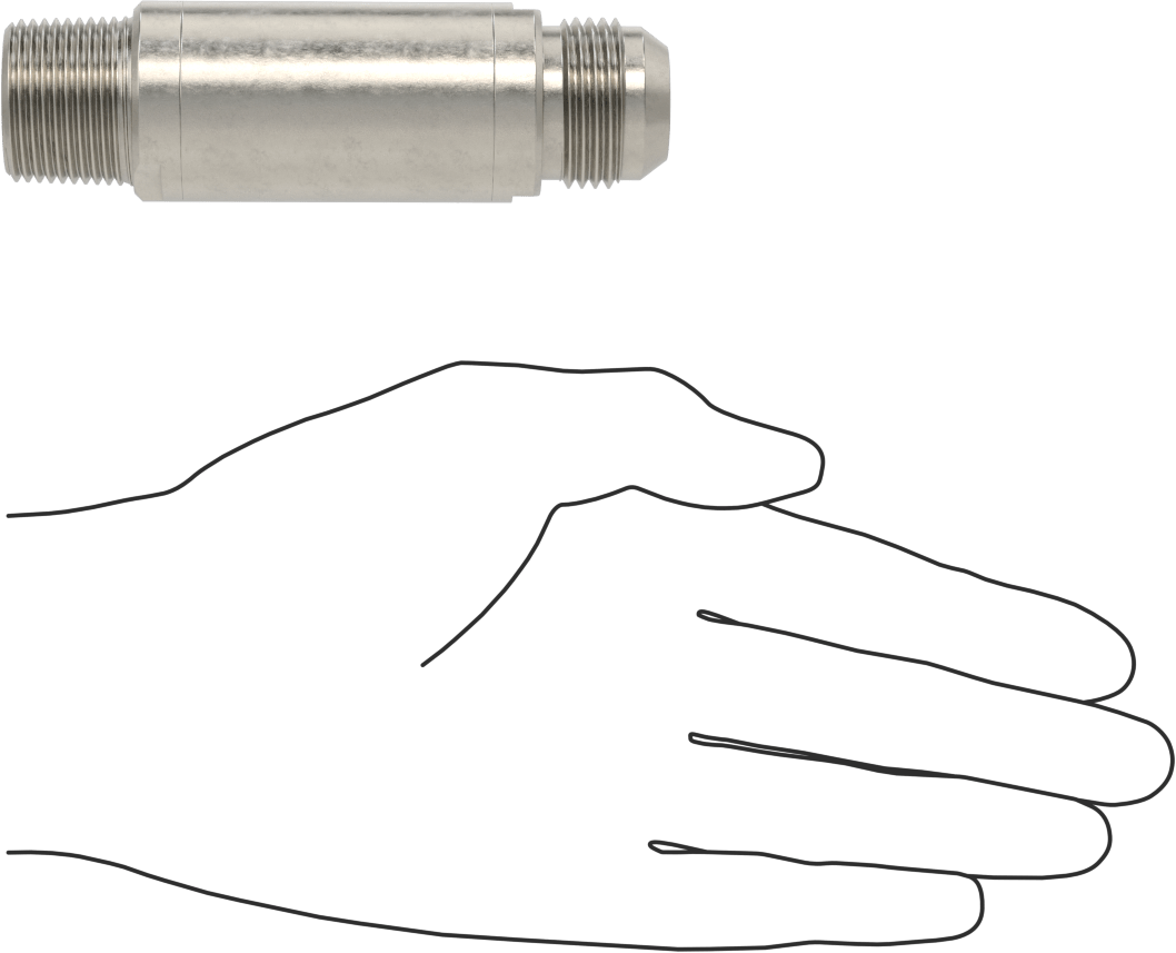 Floroelastomer Pistonlu 316 Paslanmaz Çelik Çek Valf, Yaylı, 3/4 NPT Erkek X1-1/16"-12 UN/UNF(JIC)