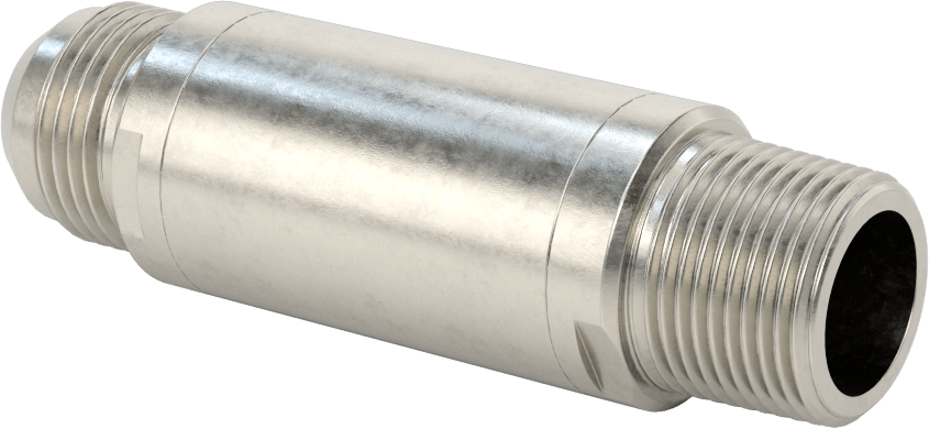 Floroelastomer Pistonlu 316 Paslanmaz Çelik Çek Valf, Yaylı, 3/4 NPT Erkek X1-1/16"-12 UN/UNF(JIC)