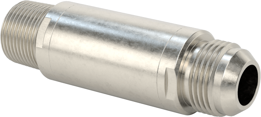Floroelastomer Pistonlu 316 Paslanmaz Çelik Çek Valf, Yaylı, 3/4 NPT Erkek X1-1/16"-12 UN/UNF(JIC)