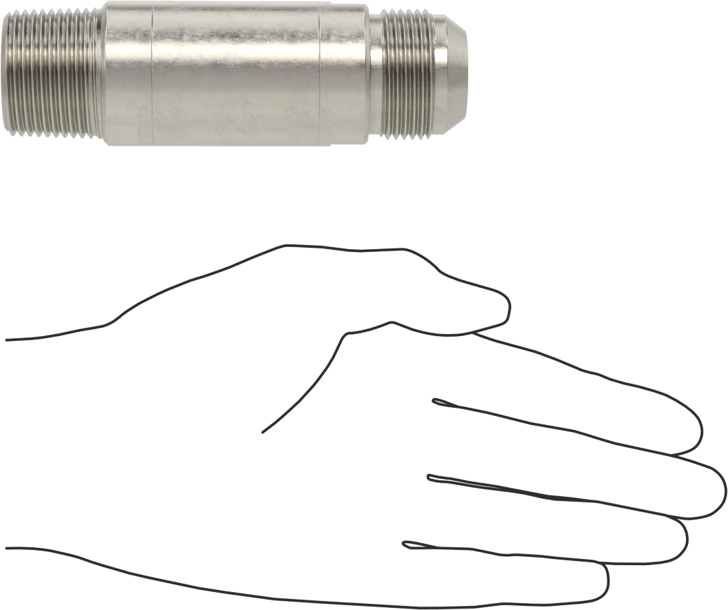 Floroelastomer Pistonlu 316 Paslanmaz Çelik Çek Valf, Yaylı, 1 NPT Erkek x 1-5/16"-12 UN/UNF (JIC)