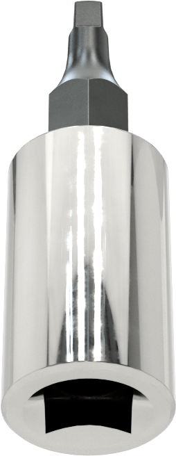 Kare Uçlu Soket, 1/4" Kare Tahrik, 1 Numaralı Boyut, 1-1/2" Toplam Uzunluk