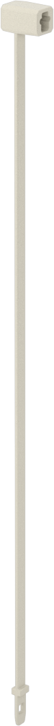 Naylon Kurcalanmayı Gösteren Kablo Bağları, 7" Toplam Uzunluk, 1-1/2" Maksimum Demet Çapı, 0,15" Genişlik, Krem