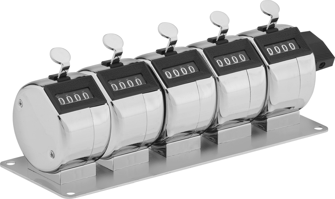 Yüzeye Monte Düğmeli Sayaç, Çelik Muhafazalı Toplam 2,6 inç x 6,4 inç x 2,4 inç