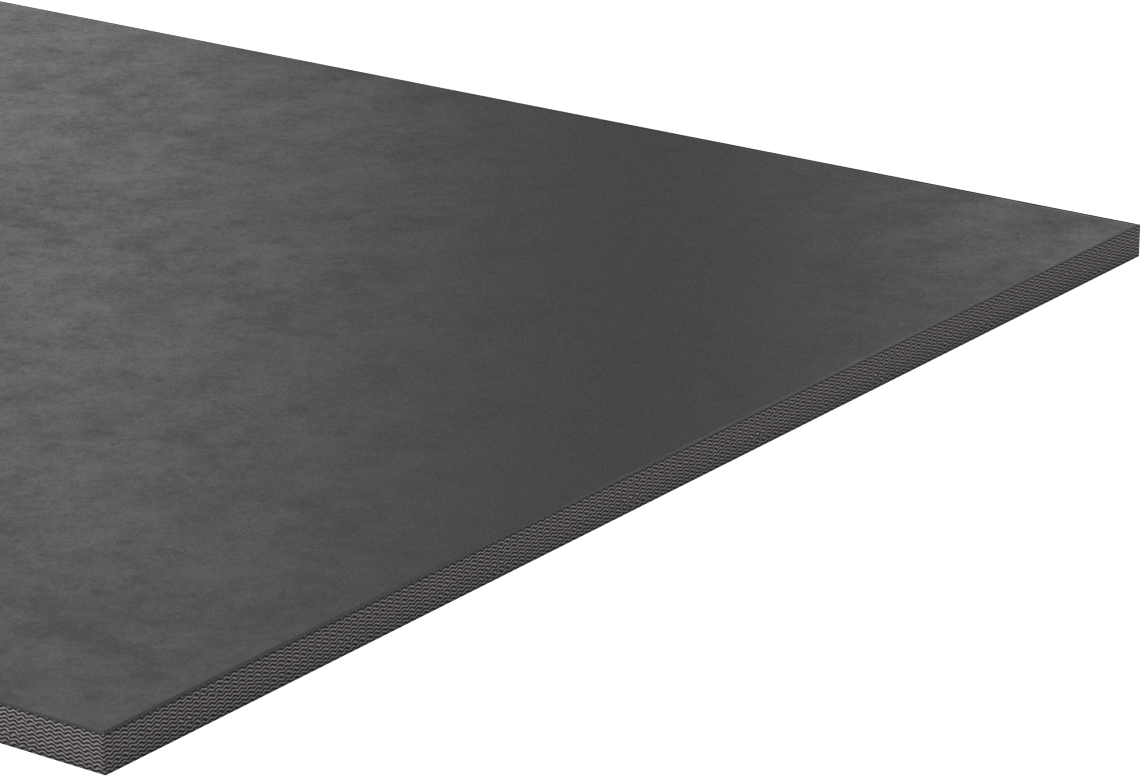 Kumaş Takviyeli Yağa Dayanıklı Buna-N Kauçuk Levha, 12" x 24", 1/4" Kalınlık