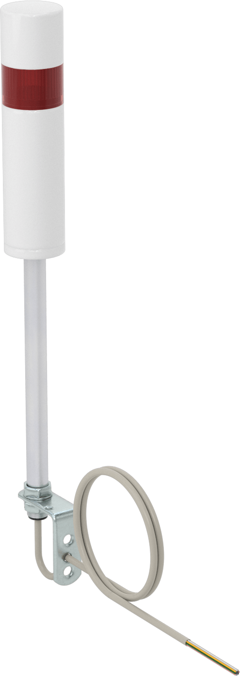 LED Sinyal Kulesi, Sesli Alarm ile, 120V AC/240V AC, 1 Kırmızı Işık