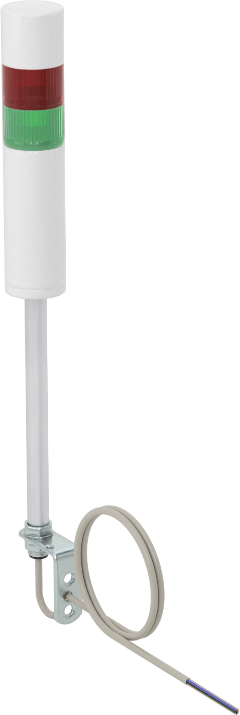LED Sinyal Kulesi, Sesli Alarm ile, 120V AC/240V AC, 2 Işık, Yeşil/Kırmızı