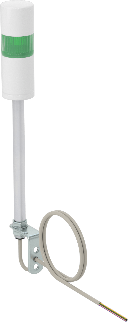 LED Sinyal Kulesi, Sesli Alarm ile, 24V DC, 1 Yeşil Işık