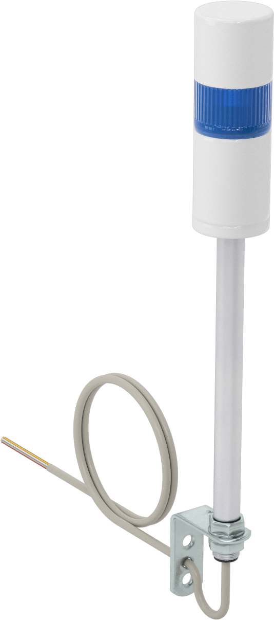 LED Sinyal Kulesi, Sesli Alarm ile, 24V DC, 1 Mavi Işık