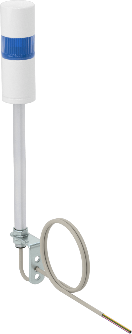 LED Sinyal Kulesi, Sesli Alarm ile, 24V DC, 1 Mavi Işık