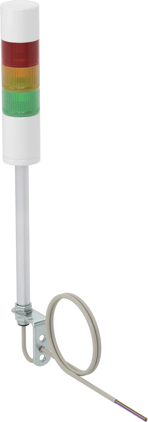 LED Sinyal Kulesi, Sesli Alarm ile, 24V DC, 3 Işık, Yeşil/Kırmızı/Sarı