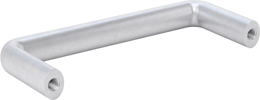 Dişli Delikli Montajlı Oval Çekme Kolu, Mat Alüminyum, 3-1/2" Merkezden Merkeze Genişlik
