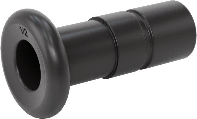 Kimyasallar için Bas-Bağlan Boru Bağlantı Parçası, PVDF Plastik Tapa, 1/2" Boru Gövde Dış Çapı