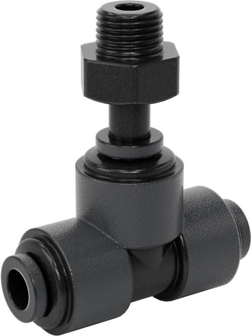 Kimyasallar için Bas-Bağlan Boru Bağlantı Parçası, Hat Üstü T Adaptörü, 1/4" Boru Dış Çapı x 1/8 NPTF Erkek için