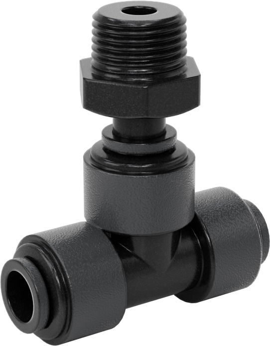 Kimyasallar için Bas-Bağlan Boru Bağlantı Parçası, Hat Üstü T Adaptörü, 3/8" Dış Çaplı Boru x 3/8 NPTF Erkek için