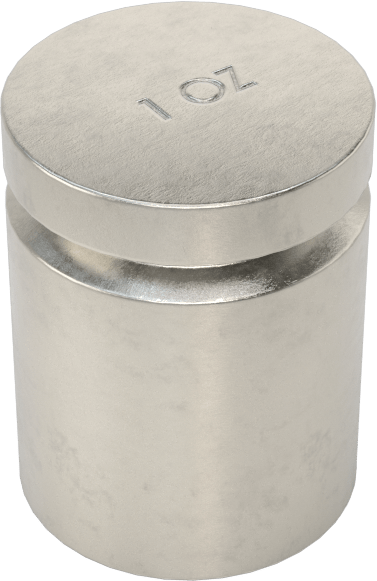 Ticarete Uygun Test Ağırlığı, Kalibrasyon Sertifikası ile, 1 oz.